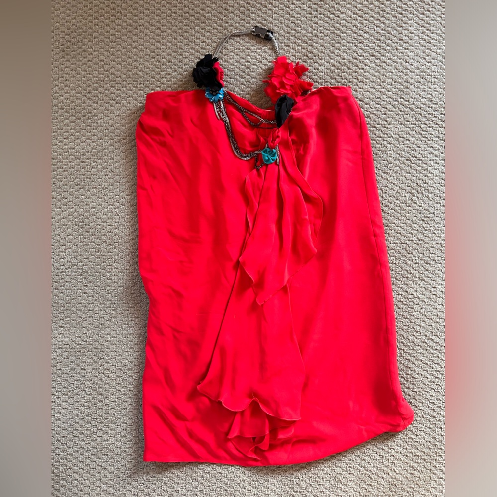 Alice + Olivia strapless dress with removable adornment